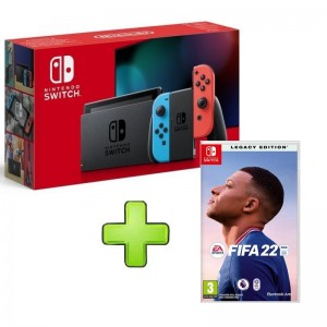 Consola Nintendo Switch V2 Azul/Vermelha + FIFA 22