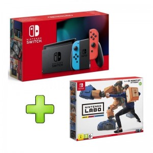 Consola Nintendo Switch V2 Azul/Vermelha + Nintendo Labo Robot Kit 