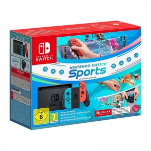 Bundle Consola Nintendo Switch Azul/Vermelha + Jogo Nintendo Switch Sports + 3 Meses Nintendo Switch Online