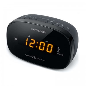 Rádio Despertador MUSE M-150 CR Dual Alarm Clock Radio FM PLL