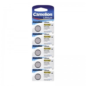 Pilhas de Botão de Lítio Camelion CR1620 3V 5 Unidades