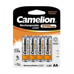 Pilhas Recarregáveis Camelion AA 2700mAh 4 Unidades