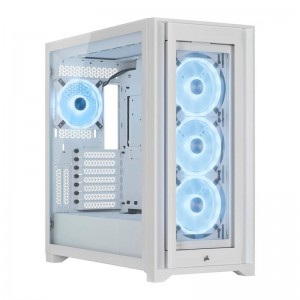 Caixa ATX Corsair iCUE 5000X RGB QL Edition Tempered Glass Branca
