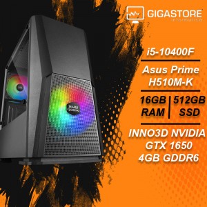 Desktop Gaming i5-10400F GTX 1650 16GB RAM 512GB SSD W11
