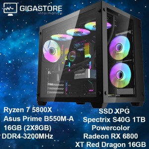 Desktop Gaming Ryzen 7 5800X RX 6800 16GB RAM 1TB SSD W11