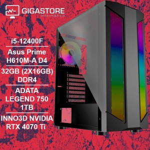 Desktop Gaming i5-12400F RTX 4070 Ti 32GB RAM 1TB SSD W11