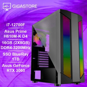 Desktop Gaming i7-12700F RTX 3060 16GB RAM 1TB SSD W11