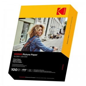 Papel Fotográfico KODAK Picture Brilhante 10 x 15 cm 230 g/m² Branco