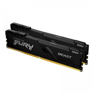 Memória RAM UDIMM Kingston Fury Beast 16GB (2x8GB) DDR4-3600MHz (Intel XMP) CL17 (17-21-21) 1.35V