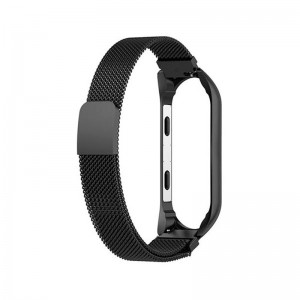 Bracelete COOL para Xiaomi Mi Band 5 / Mi Band 6 / Amazfit Band 5 Metal Black