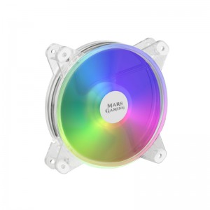 Ventoinha Mars Gaming 120mm 1100RPM MFD RGB 4 Pinos Transparente c/ Controlador