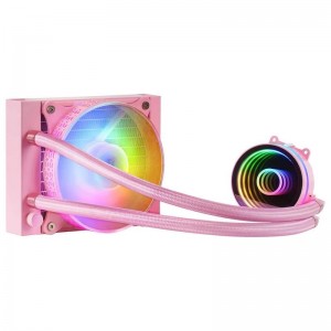 Water Cooler CPU Mars Gaming MLONE120 FRGB Infinity Mirror Liquid Pink