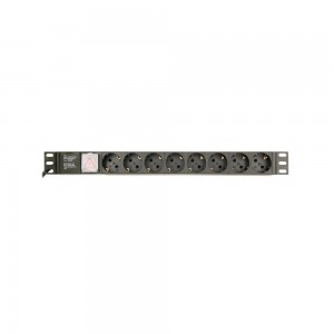 Régua Gembird EG-PDU-014 Power Strip 8 Tomadas Schuko 10A Rack (1U)