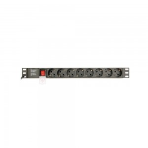 Régua Gembird EG-PDU-014-C14 Power Strip 8 Tomadas Schuko p/ IEC C14 10A Rack (1U)