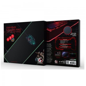 Tapete Gembird MP-GAMELED-L Gaming Mousepad LED Light Effect Preto L-Size